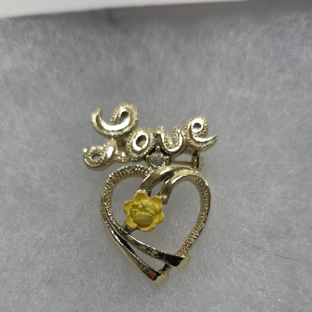 Vintage Gerry's Gold Heart Love Pendant
